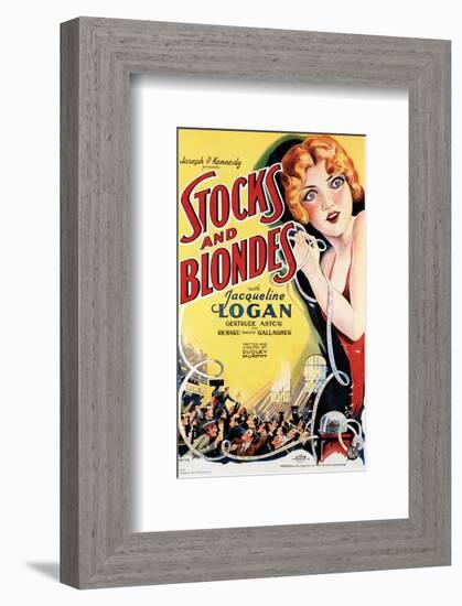 Stocks And Blondes - 1928-null-Framed Giclee Print