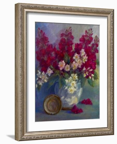 Stocks and Orange Blossom  oil on canvas-Lee Campbell-Framed Giclee Print