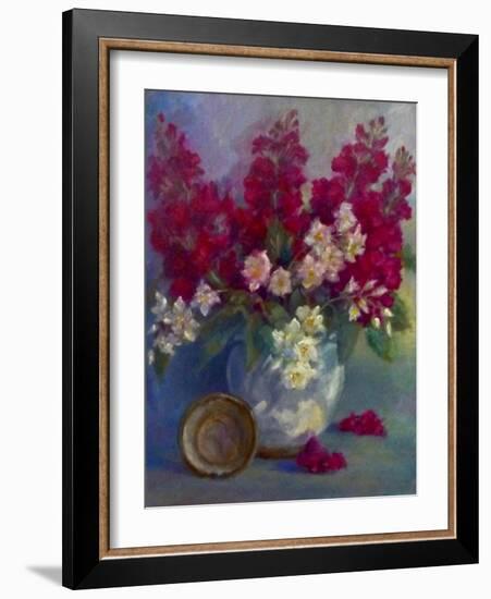 Stocks and Orange Blossom  oil on canvas-Lee Campbell-Framed Giclee Print