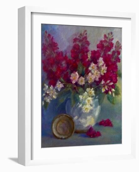 Stocks and Orange Blossom  oil on canvas-Lee Campbell-Framed Giclee Print