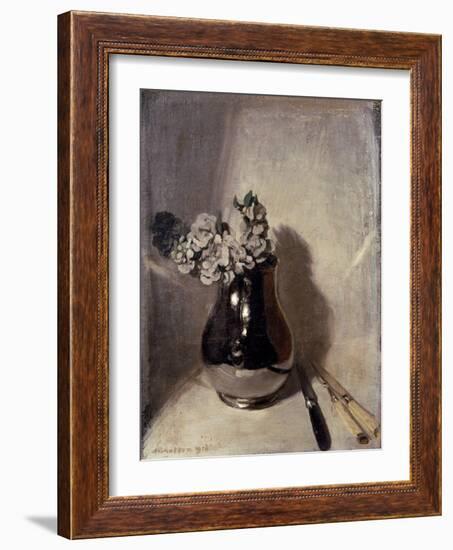 Stocks and Silver, 1918 (Oil on Board)-William Nicholson-Framed Giclee Print