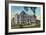 Stockton, California - Exterior View of Stockton High School-Lantern Press-Framed Art Print