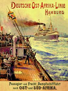 Poster Advertising the German East Africa Line, Hamburg, 1904 by Stoewer Willy