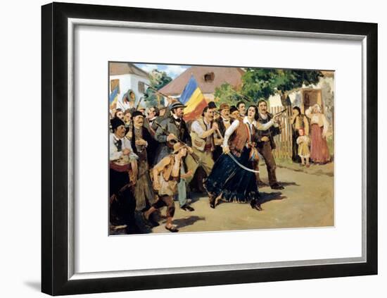 Stoica Ana Ipatescu Guiding Revolutionary Troops, June 1848, Romania-null-Framed Giclee Print