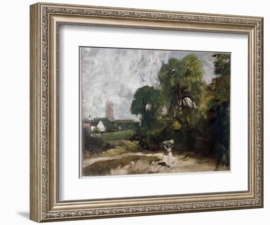 Stoke-By-Nayland (Oil on Canvas, C.1830)-John Constable-Framed Giclee Print