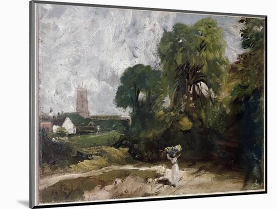 Stoke-By-Nayland (Oil on Canvas, C.1830)-John Constable-Mounted Giclee Print