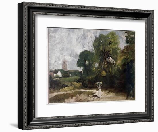 Stoke-By-Nayland (Oil on Canvas, C.1830)-John Constable-Framed Giclee Print