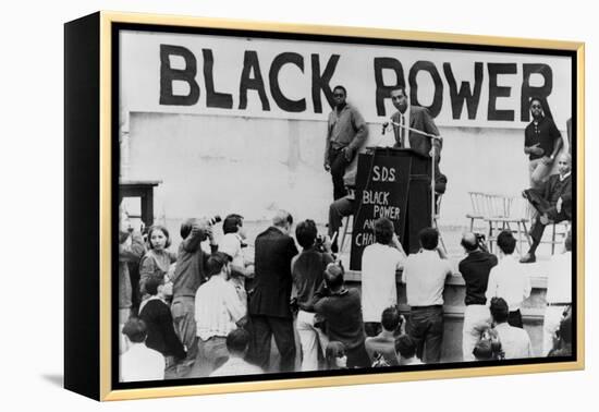 Stokely Carmichael Speaking at the University of California at Berkeley, Ca. 1965-67-null-Framed Stretched Canvas