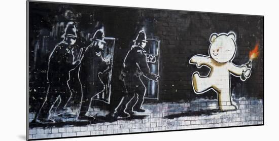 Stokes Croft Road, Bristol (graffiti attributed to Banksy)-null-Mounted Giclee Print