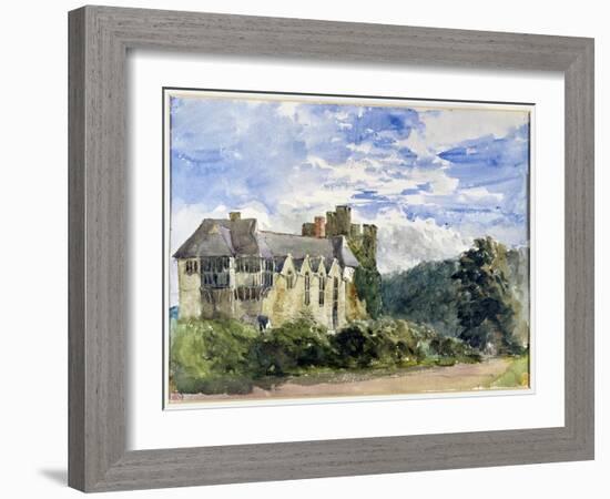 Stokesay Castle and Abbey-David Cox-Framed Giclee Print