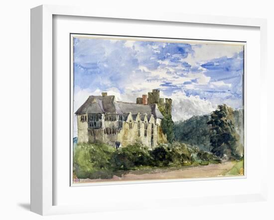 Stokesay Castle and Abbey-David Cox-Framed Giclee Print