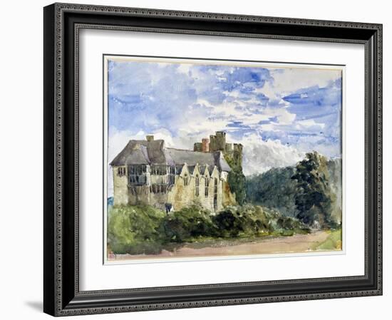 Stokesay Castle and Abbey-David Cox-Framed Giclee Print