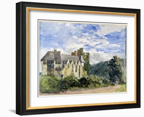 Stokesay Castle and Abbey-David Cox-Framed Giclee Print