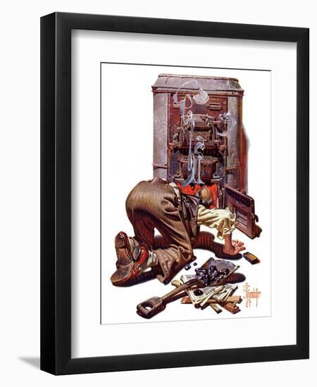 "Stoking the Furnace,"October 15, 1938-Joseph Christian Leyendecker-Framed Giclee Print
