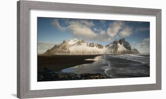 Stokksnes Mountain And Beach-Philippe Manguin-Framed Photographic Print