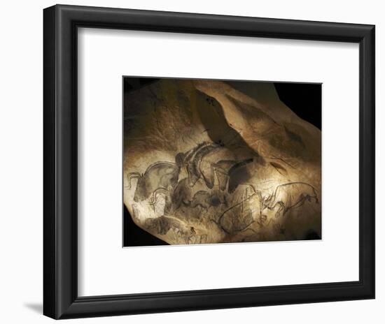 Stone-age Cave Paintings, Chauvet, France-Javier Trueba-Framed Premium Photographic Print