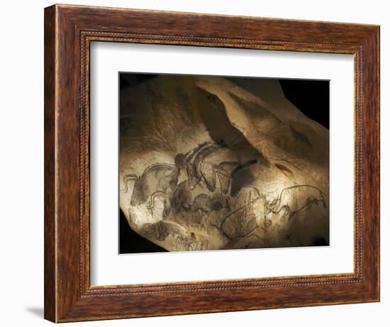 Stone-age Cave Paintings, Chauvet, France-Javier Trueba-Framed Premium Photographic Print