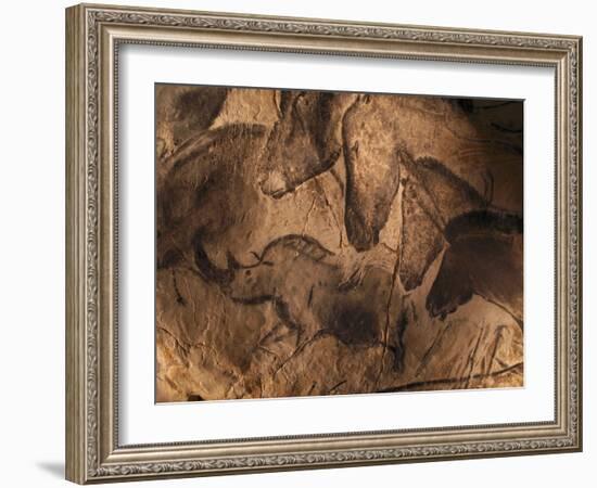 Stone-age Cave Paintings, Chauvet, France-Javier Trueba-Framed Photographic Print