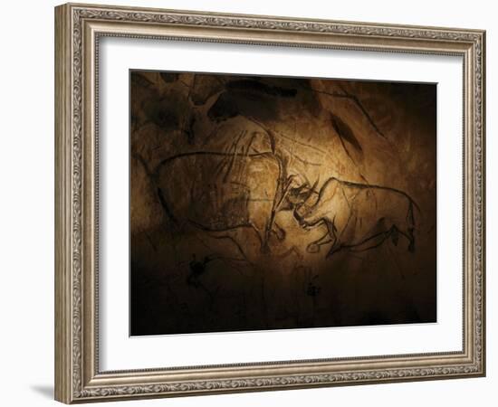 Stone-age Cave Paintings, Chauvet, France-Javier Trueba-Framed Photographic Print