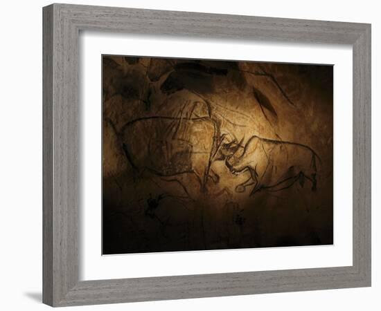 Stone-age Cave Paintings, Chauvet, France-Javier Trueba-Framed Photographic Print