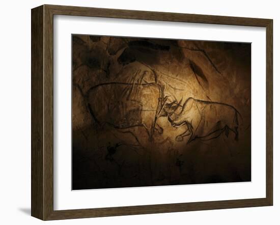 Stone-age Cave Paintings, Chauvet, France-Javier Trueba-Framed Photographic Print