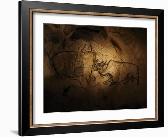 Stone-age Cave Paintings, Chauvet, France-Javier Trueba-Framed Photographic Print