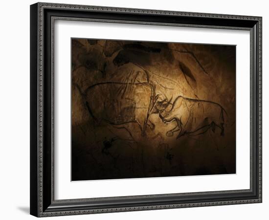 Stone-age Cave Paintings, Chauvet, France-Javier Trueba-Framed Photographic Print