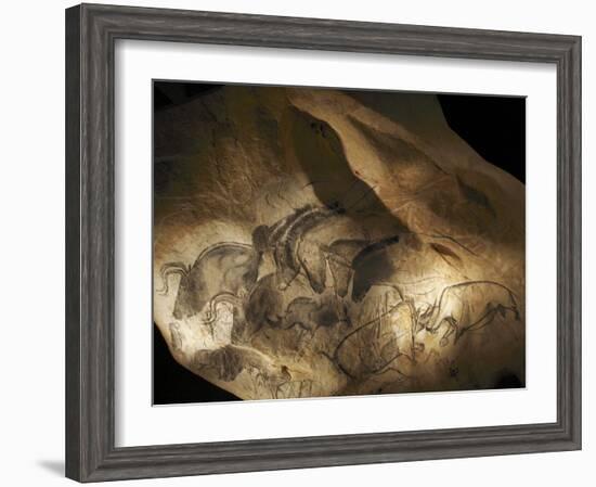 Stone-age Cave Paintings, Chauvet, France-Javier Trueba-Framed Photographic Print