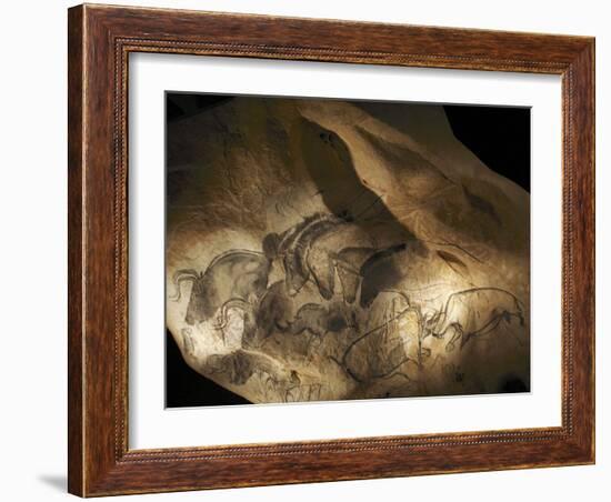 Stone-age Cave Paintings, Chauvet, France-Javier Trueba-Framed Photographic Print