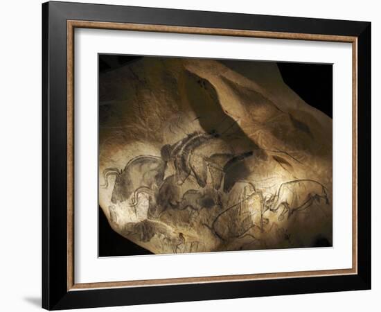 Stone-age Cave Paintings, Chauvet, France-Javier Trueba-Framed Photographic Print