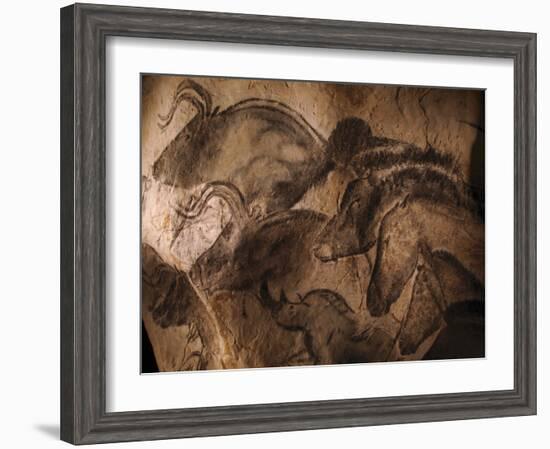 Stone-age Cave Paintings, Chauvet, France-Javier Trueba-Framed Photographic Print