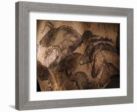 Stone-age Cave Paintings, Chauvet, France-Javier Trueba-Framed Photographic Print