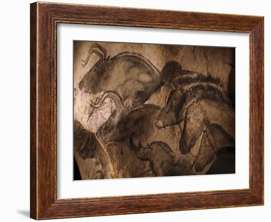 Stone-age Cave Paintings, Chauvet, France-Javier Trueba-Framed Photographic Print