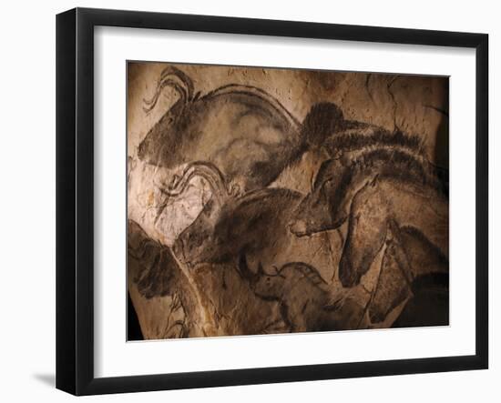 Stone-age Cave Paintings, Chauvet, France-Javier Trueba-Framed Photographic Print