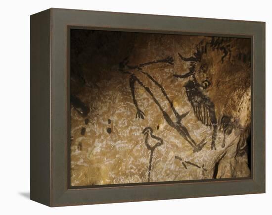 Stone-age Cave Paintings, Lascaux, France-Javier Trueba-Framed Premier Image Canvas