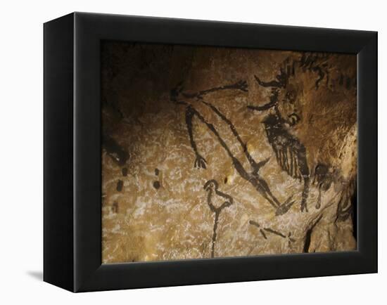 Stone-age Cave Paintings, Lascaux, France-Javier Trueba-Framed Premier Image Canvas