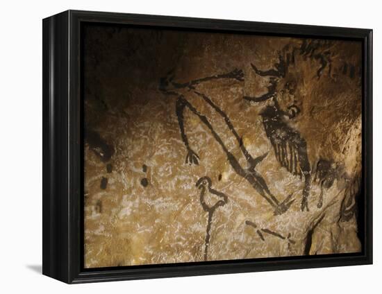 Stone-age Cave Paintings, Lascaux, France-Javier Trueba-Framed Premier Image Canvas