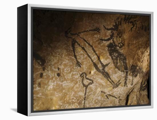 Stone-age Cave Paintings, Lascaux, France-Javier Trueba-Framed Premier Image Canvas