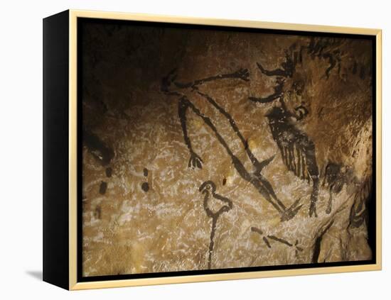 Stone-age Cave Paintings, Lascaux, France-Javier Trueba-Framed Premier Image Canvas