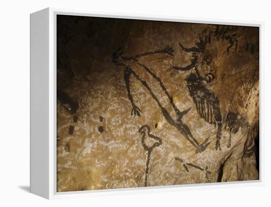 Stone-age Cave Paintings, Lascaux, France-Javier Trueba-Framed Premier Image Canvas