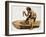 Stone Age Man Digging Out a Canoe-Peter Jackson-Framed Giclee Print