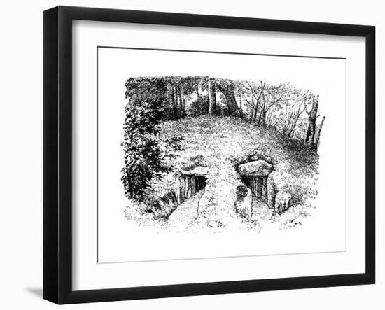 Stone Age Tumulus Containing Two Chambers, Rodding, Denmark, 1913-null-Framed Giclee Print