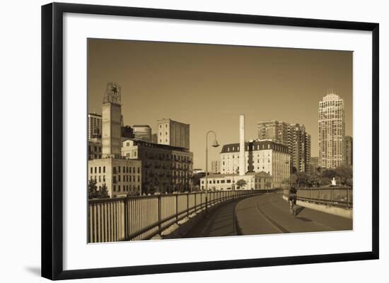 Stone Arch Bridge, Stpaul, Minneapolis, Minnesota, USA-Walter Bibikow-Framed Photographic Print
