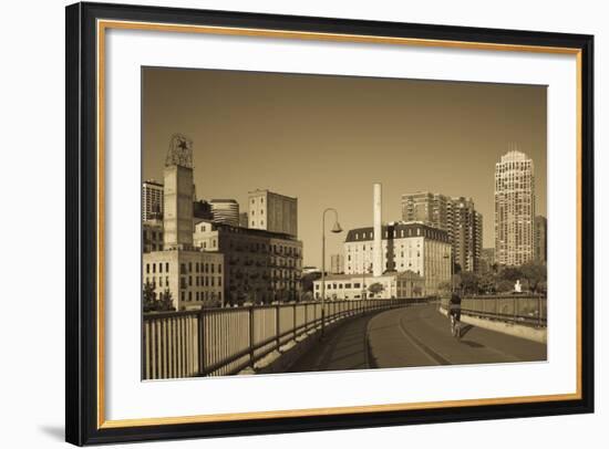 Stone Arch Bridge, Stpaul, Minneapolis, Minnesota, USA-Walter Bibikow-Framed Photographic Print