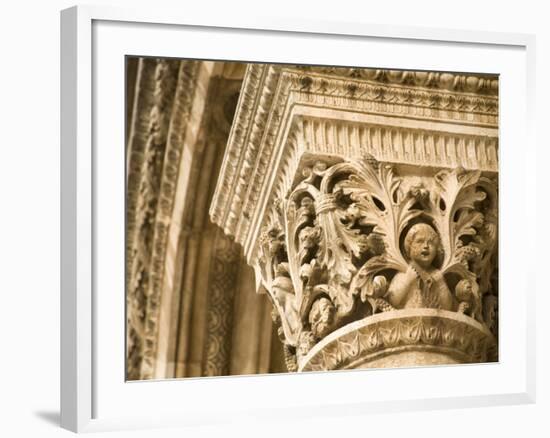 Stone arches and columns at entrance to Rector's Palace, Dubrovnik, Dalmatia, Croatia-Merrill Images-Framed Photographic Print