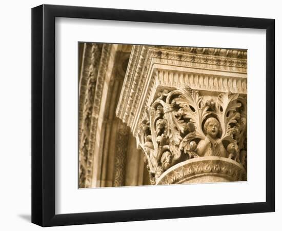 Stone arches and columns at entrance to Rector's Palace, Dubrovnik, Dalmatia, Croatia-Merrill Images-Framed Photographic Print