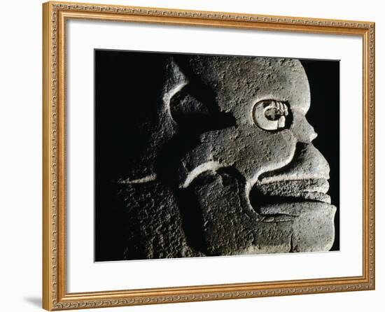 Stone Axe Inlaid with Shell, Peperto Originating from Copan-null-Framed Giclee Print