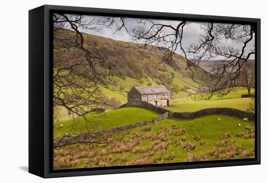 Stone Barn in the Swaledale Area of the Yorkshire Dales National Park-Julian Elliott-Framed Premier Image Canvas