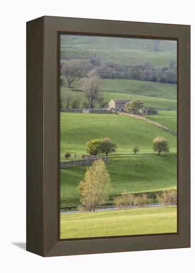 Stone barn in the Yorkshire Dales National Park, Yorkshire, England, United Kingdom, Europe-Julian Elliott-Framed Premier Image Canvas