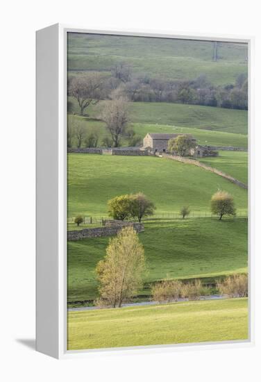 Stone barn in the Yorkshire Dales National Park, Yorkshire, England, United Kingdom, Europe-Julian Elliott-Framed Premier Image Canvas